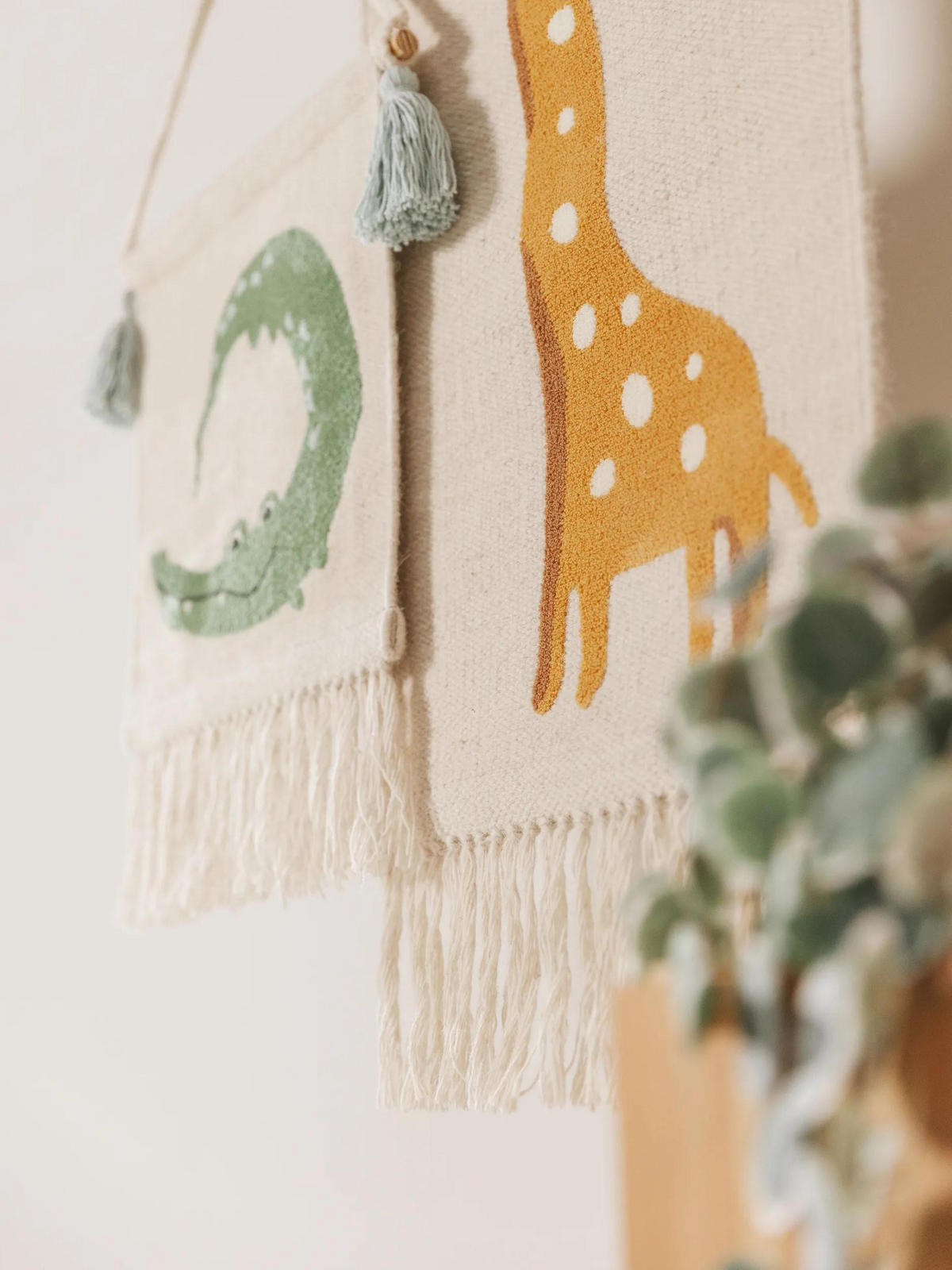 NÁSTENNÁ dekorácia Savannah Zelená 35x40 cm - zelená, textil/plast (35/40cm) - Lytte