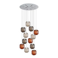GALERIELEUCHTE Velo 12-flammig Mehrfarbig Ø 20cm - Multicolor/Weiß, Glas (20/20/20cm) - s.luce