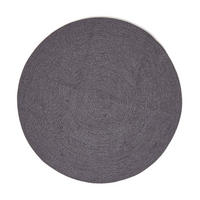 TEPPICH Melange geflochten rund 120 cm - Dunkelgrau, Textil (120/120cm) - Homescapes