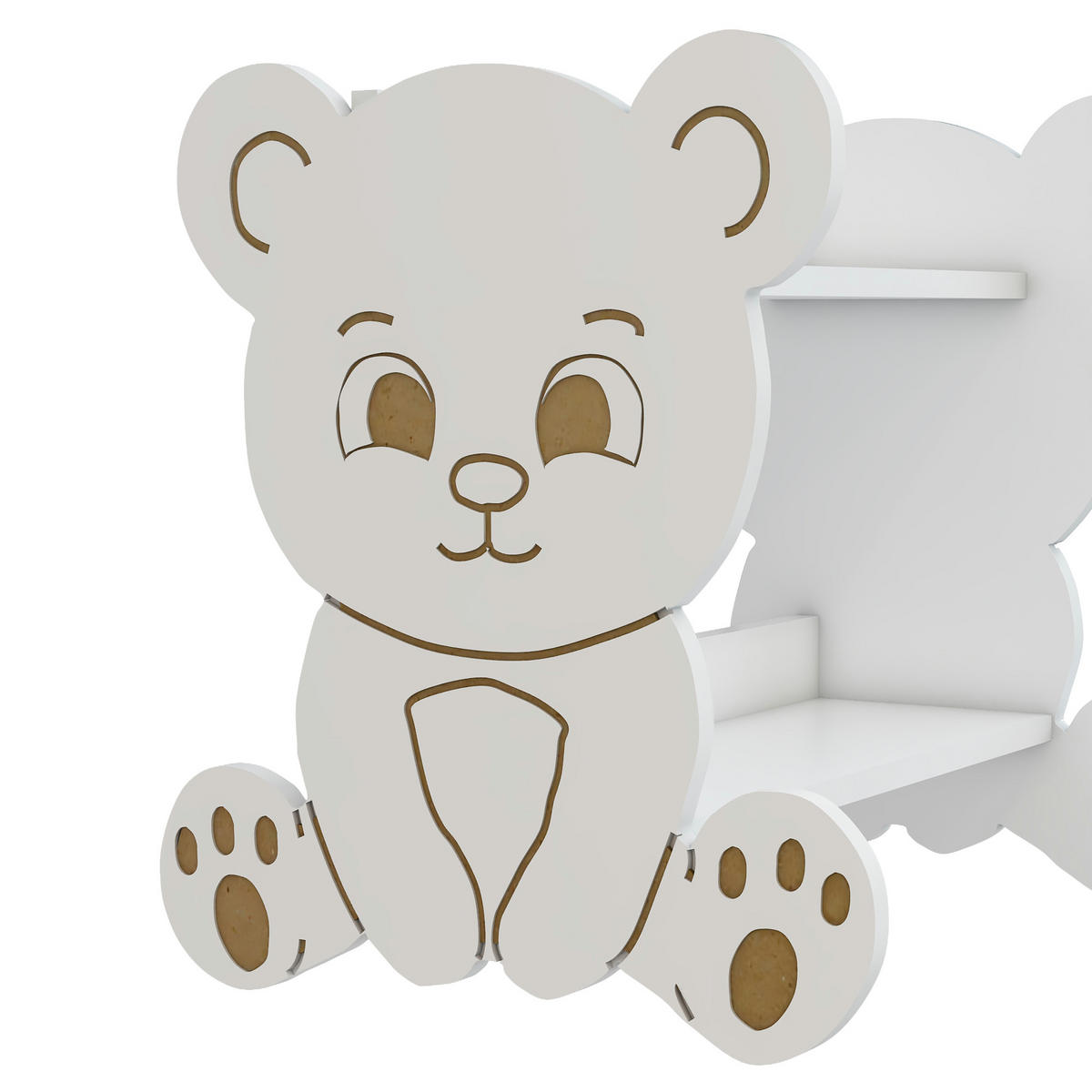 KINDER-STANDREGAL Tårnby - Weiß, Holzwerkstoff (56/60/56cm) - [en.casa]