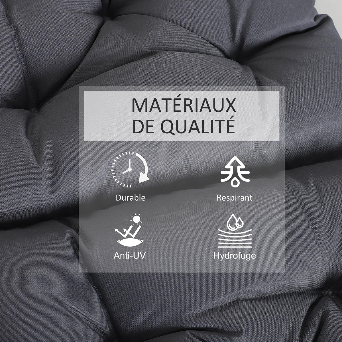 SITZKISSEN DE-17691 2er-Set mit Befestigungsbändern Grau - Grau, Textil (98/50/8cm) - ComfortXL