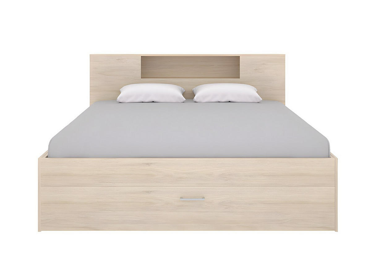 BETTRAHMEN - 2 Personen - holz - naturfarben hell Leandre - Naturfarben, Holz (140/190cm) - Vente-Unique