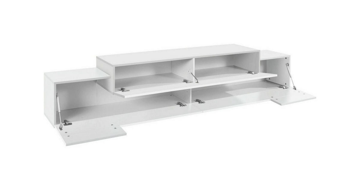 FERNSEHSCHRANK Glänzendes Weiß 45/240/52 cm - Weiß, Holzwerkstoff (240/52/45cm) - DMORA