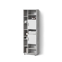 BADSCHRANK Eisak Beton 60 x 190 cm - Schieferfarben/Grau, Holzwerkstoff (60/190/30cm) - Livinity®