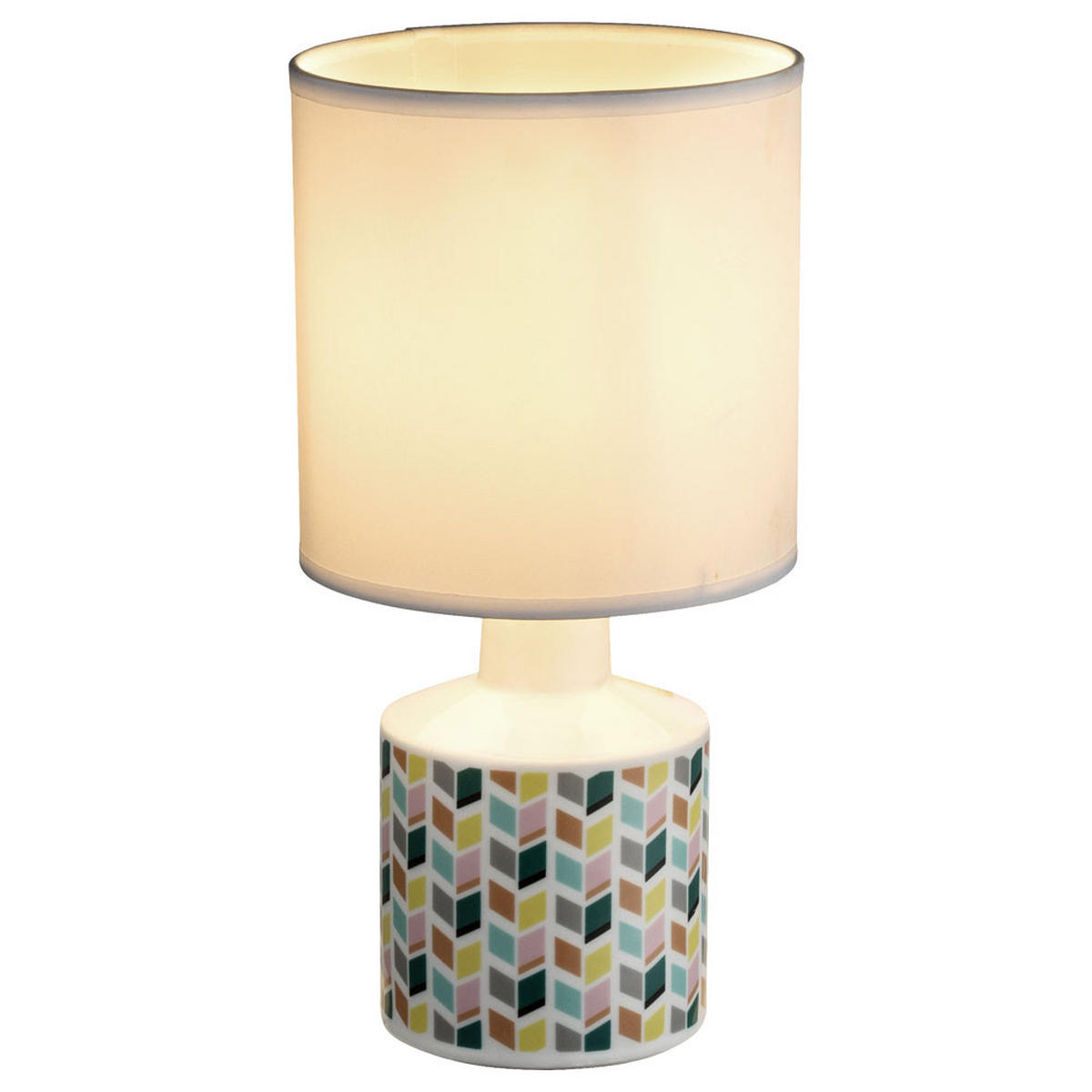 LED TISCHLEUCHTE Keramik Bunt - Multicolor, Keramik (14/14/28cm)