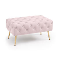 SITZHOCKER MADRID, Rosa, T80xB37xH42 - Pink, Holz (37/42/80cm) - Milordbikes