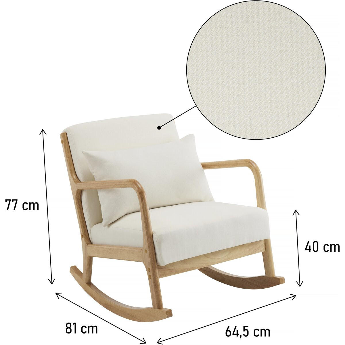 SESSEL - "Clinton" - Beige - Beige, Textil (81/80/64.5cm) - Habitat Garten