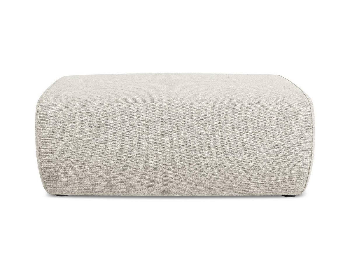 POUF Chenille Stoff Grau - Silberfarben/Schwarz, Kunststoff/Textil (102/40/62cm) - Makamii