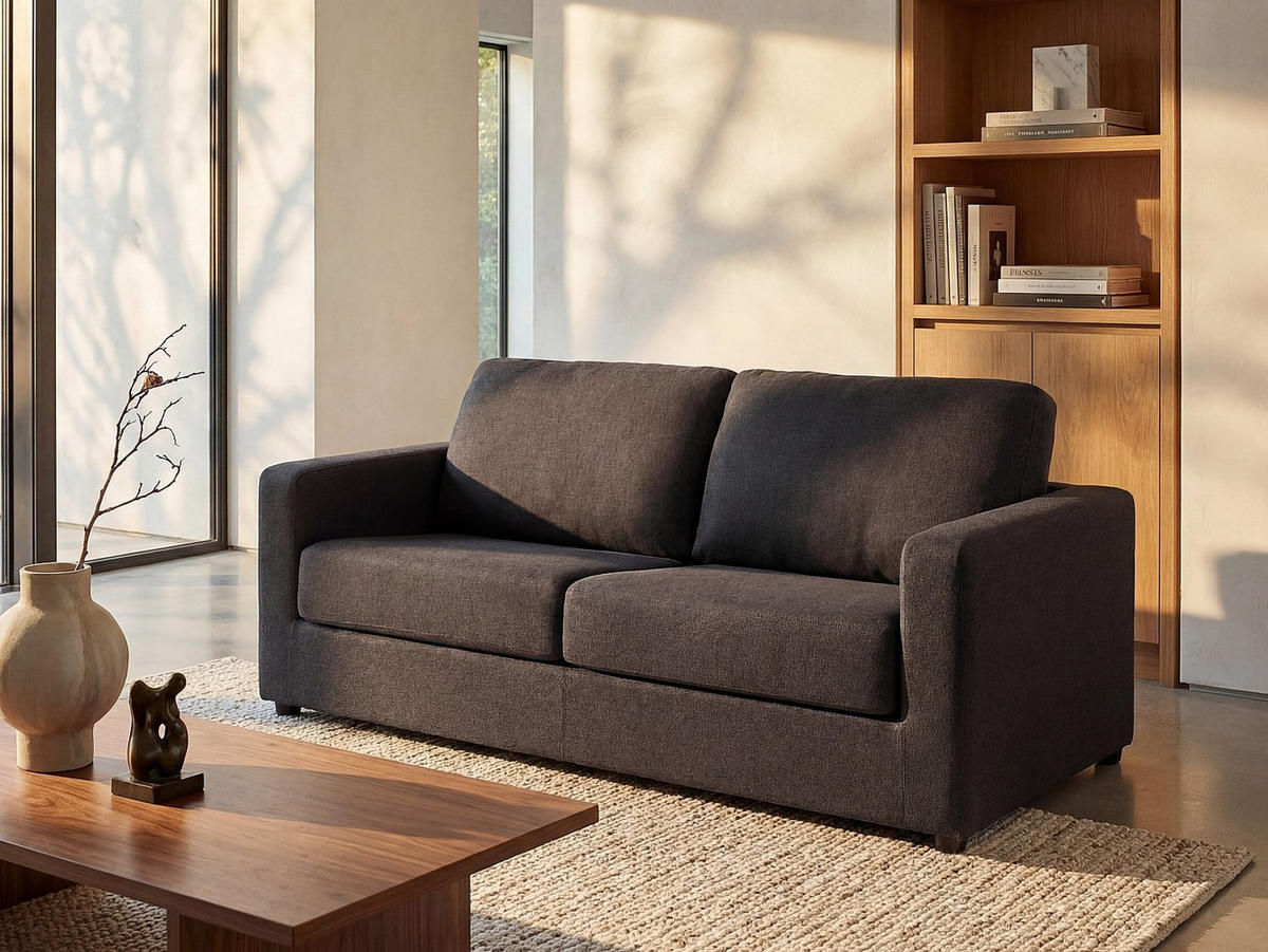 SCHLAFSOFA - 3 Personen - stoff - anthrazitgrau Doneto - Anthrazit, Textil (194/90/223cm) - Vente-Unique