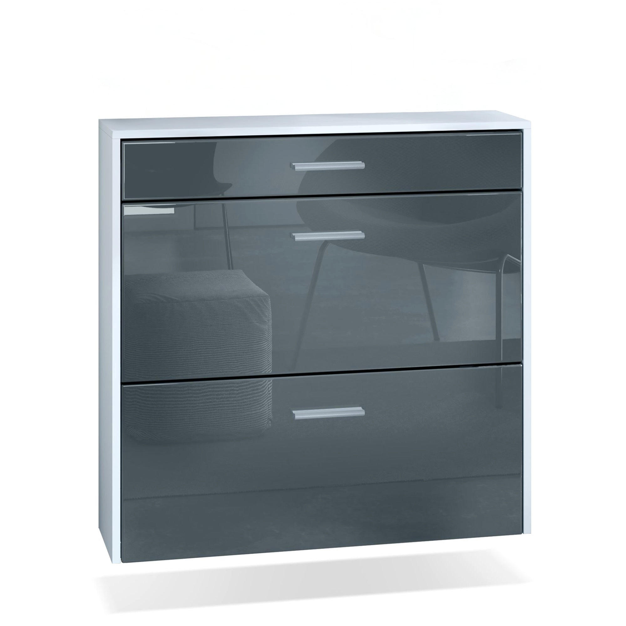 InnoFurn Hängender-Schuhschrank Grau 89x87x23 cm