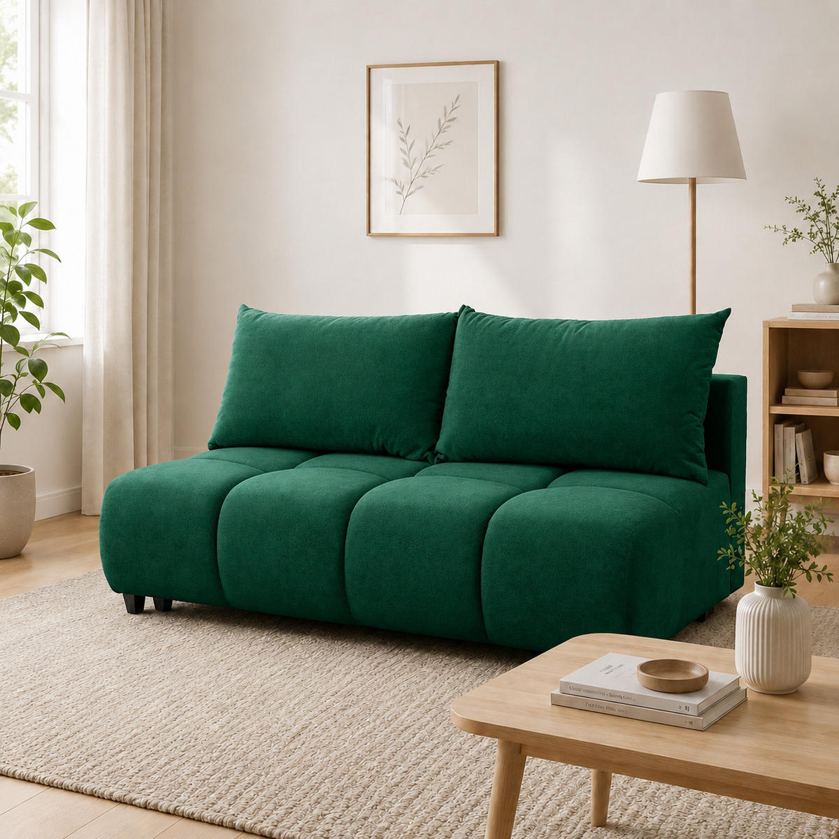 SOFA 196 cm in Grün - Grün, Textil (196/79/100cm) - Home Collective
