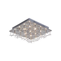 LED DECKENLEUCHTE Chrom Silber - Silberfarben, Metall (37/37/11cm)