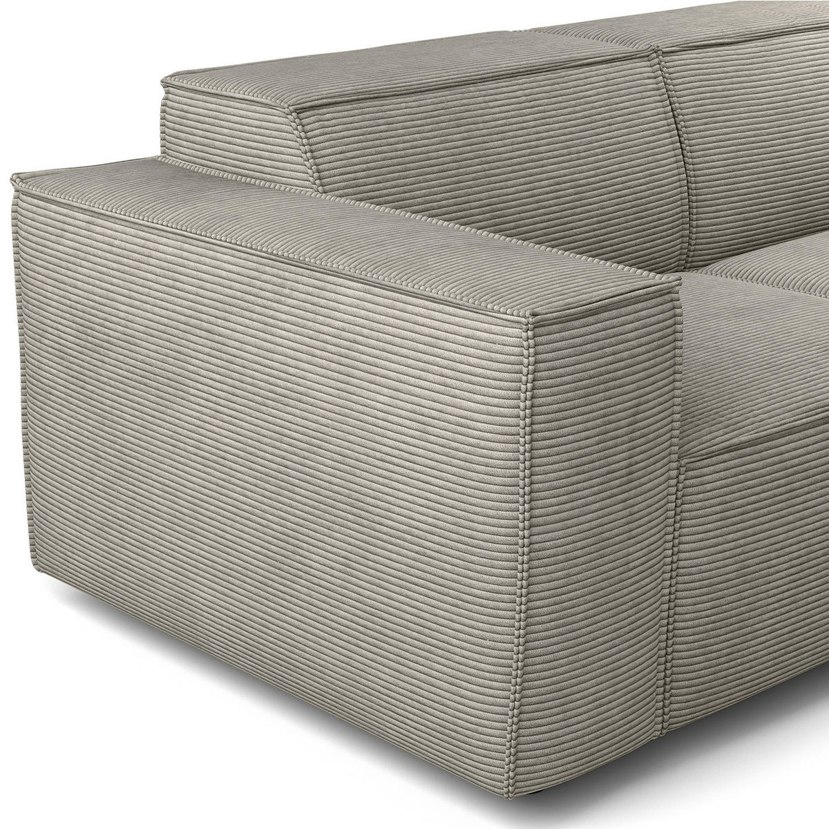 2-SITZER SOFA - Graubraun, Textil (189/70/96cm) - home24