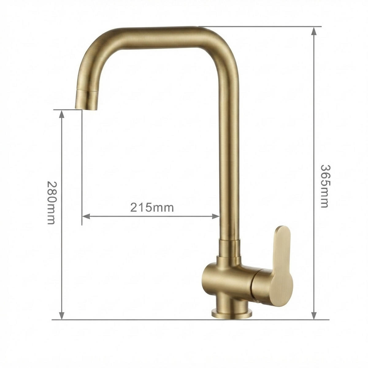 KÜCHENARMATUR, 36,5 x 21,5 cm, gold - Goldfarben, Metall (45/6.5/26cm) - Vallsero