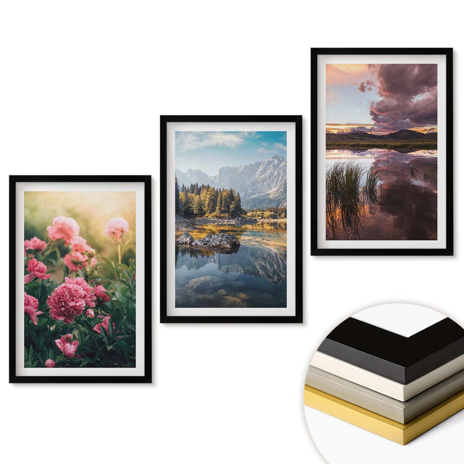 ArtPrintCave Wandbilder Schwarz 40x60 cm