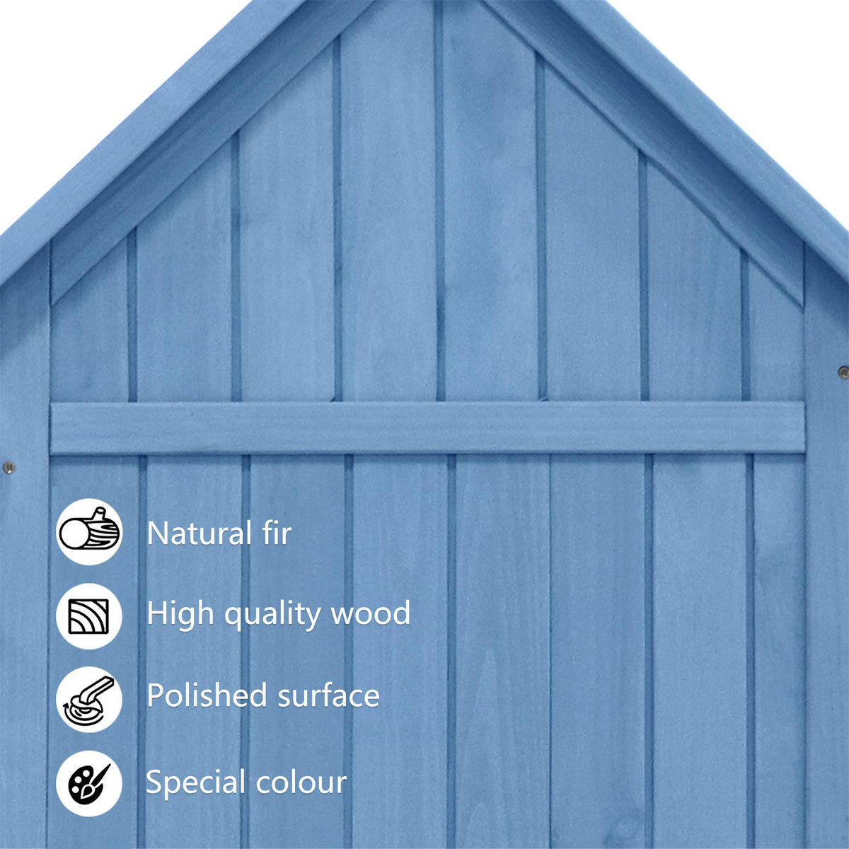 GERÄTEHAUS 118x54x173cm Blau Wetterfest Mit PVC-Dach - Blau, Holzwerkstoff (54/173/118cm) - FLIEKS
