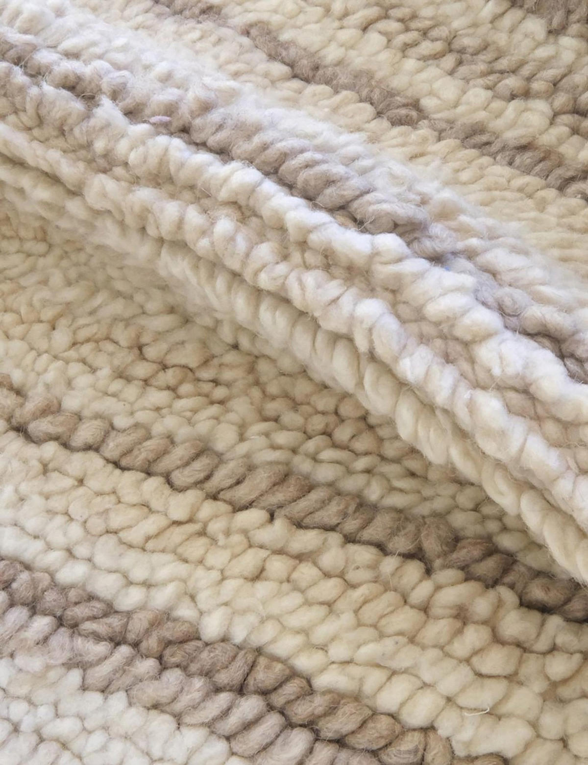 BERBERTEPPICH aus reiner Wolle 98x 158 cm - Weiß, Naturmaterialien (98/158cm) - AFK Living