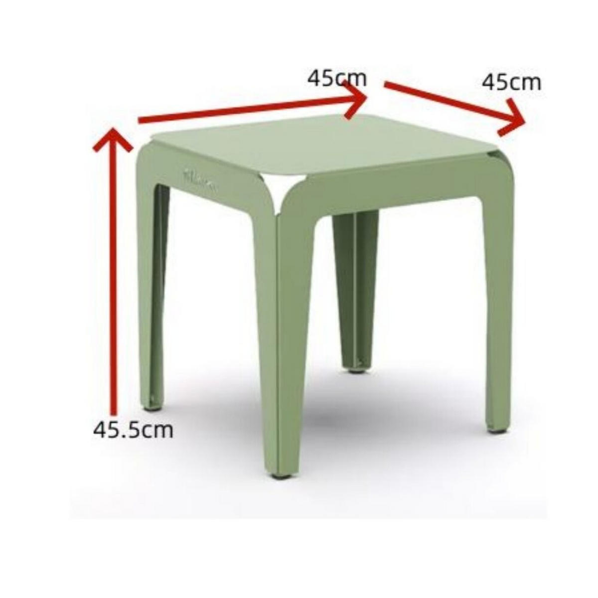 GARTENSTUHL, Aluminiumlegierung - Grün, Metall (45/45/45.5cm)