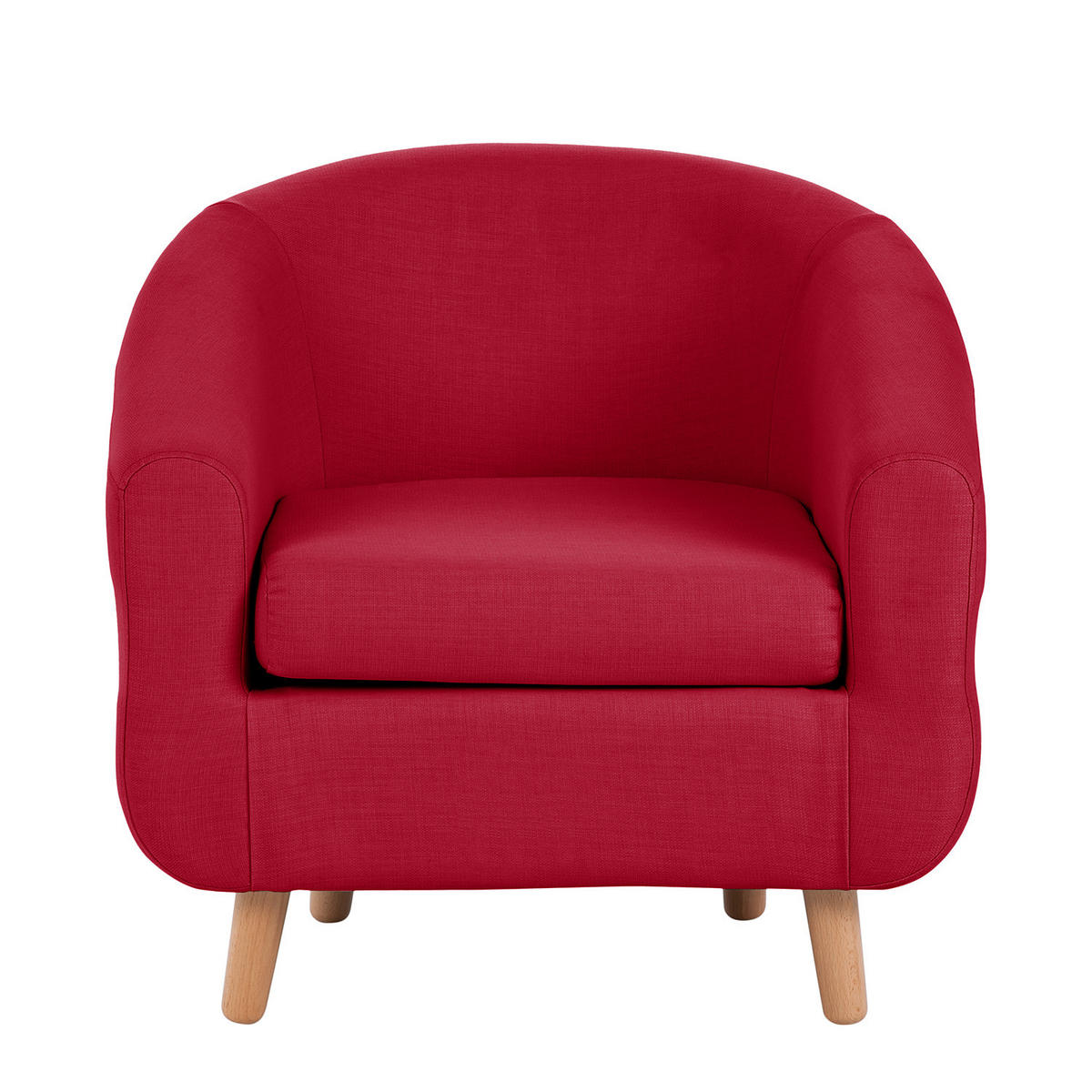 SESSEL - Webstoff, Rot - Rot, Textil (79/74/74cm) - home24