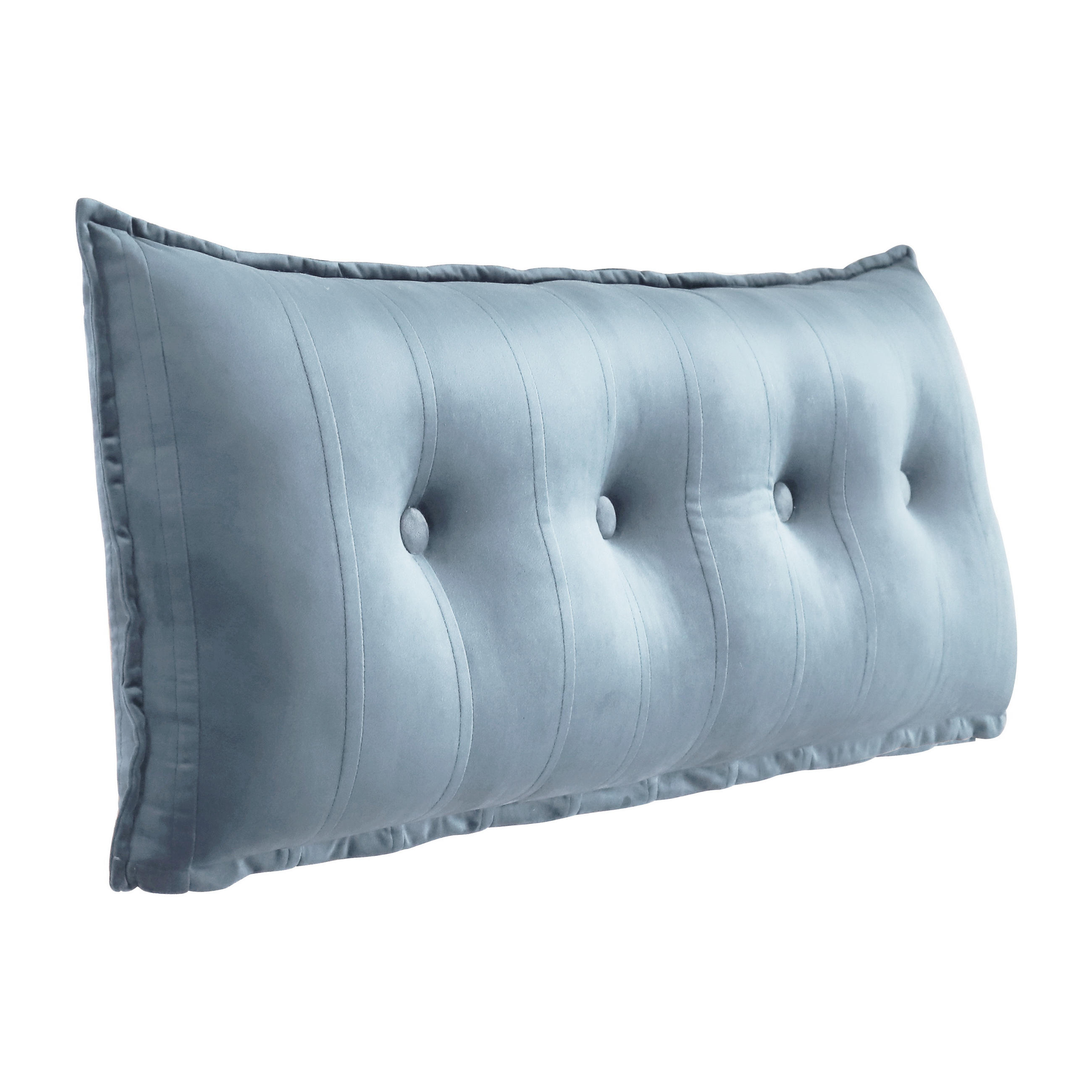 RÜCKENKISSEN Samtlook Grau 120 cm - Grau, Textil (45/120cm) - Vercart
