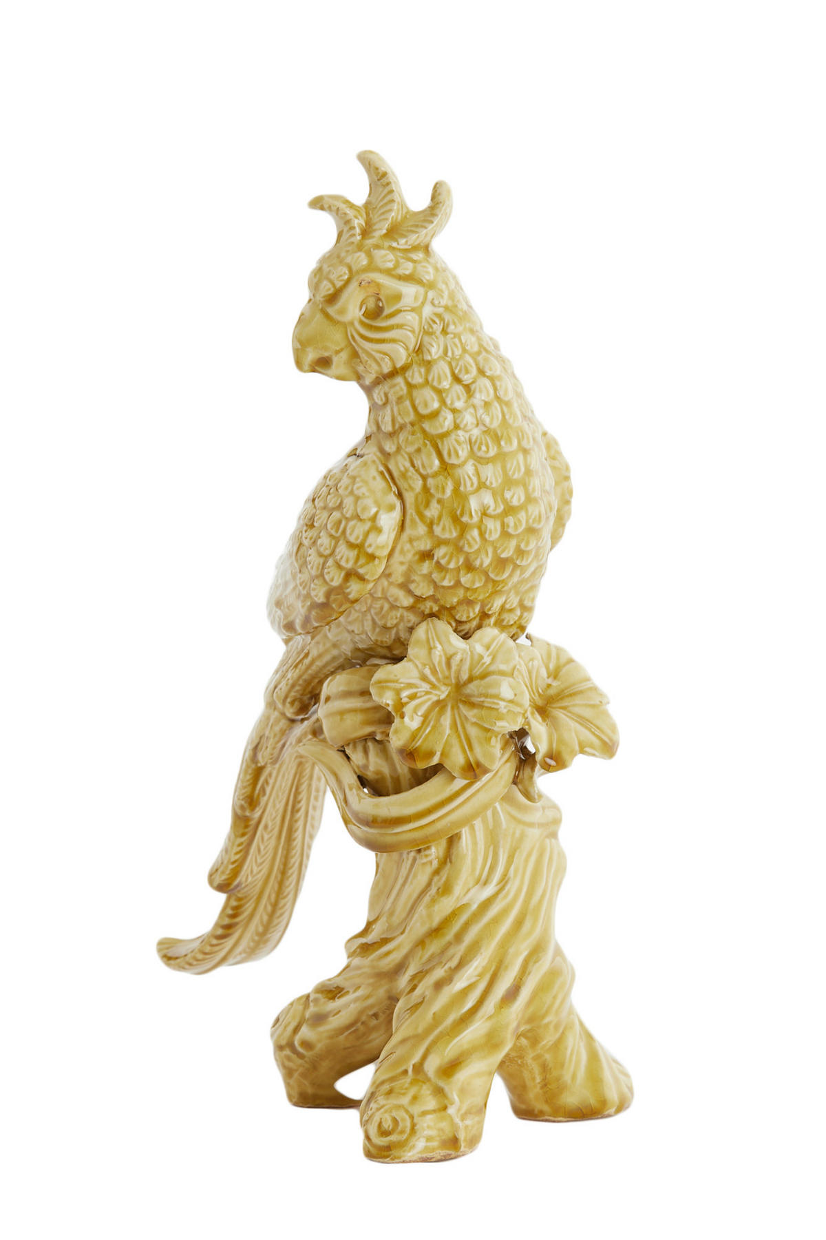 ORNAMENT Vogel Gelb 22,5/14/39 cm - Gelb, Keramik (14/39/22.5cm) - Light & Living