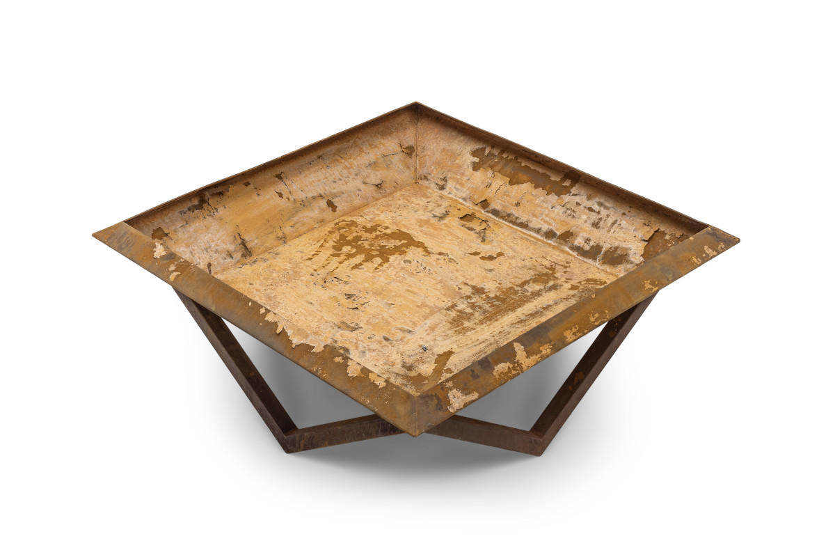 FEUERSCHALE Firesheet Corten 77 x 77 x 32 cm 17 kg Rostoptik - Kupferfarben, Metall (77/32/77cm) - The Favilla