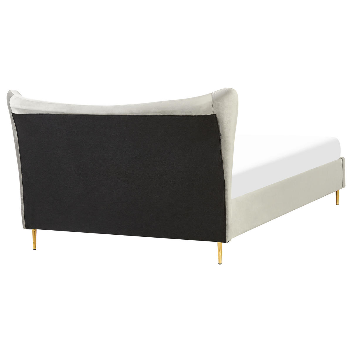 POLSTERBETT 160/200cm Hellgrau Chaleix - Hellgrau, Textil (160/200cm) - Beliani
