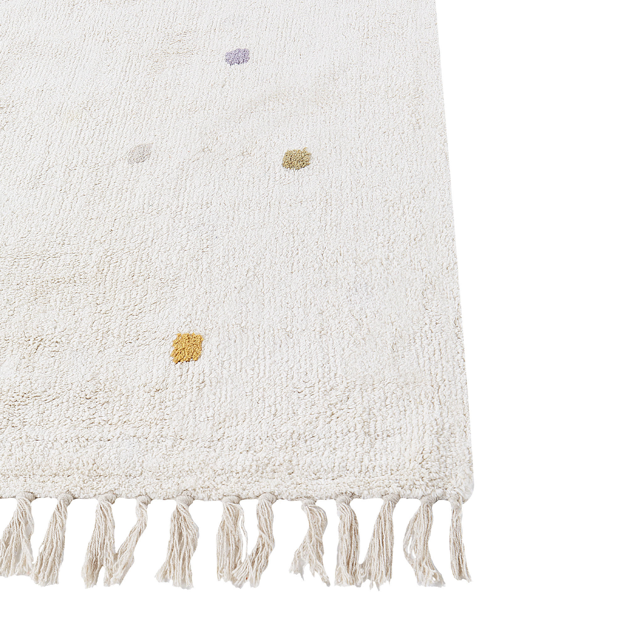 KURZFLOR-TEPPICH Weiß 140/200 cm Astaf - Weiß, Textil (140/200cm) - Beliani