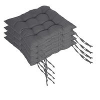 4XSTUHLKISSEN - Anthrazit, Kunststoff/Textil (40/40/5cm) - Relaxdays