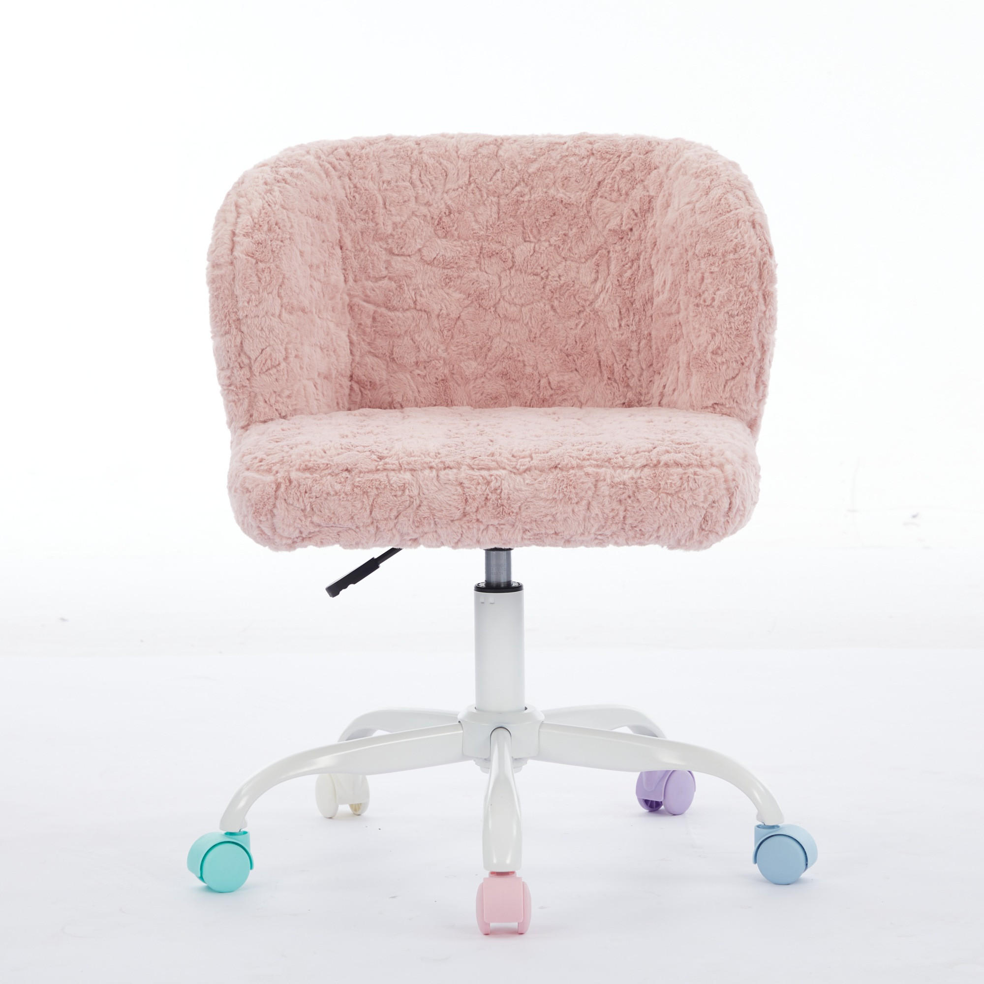 SCHREIBTISCHSTUHL Rosa Drehbar Höhenverstellbar - Pink, Metall (55/81/57cm) - PANGIVO