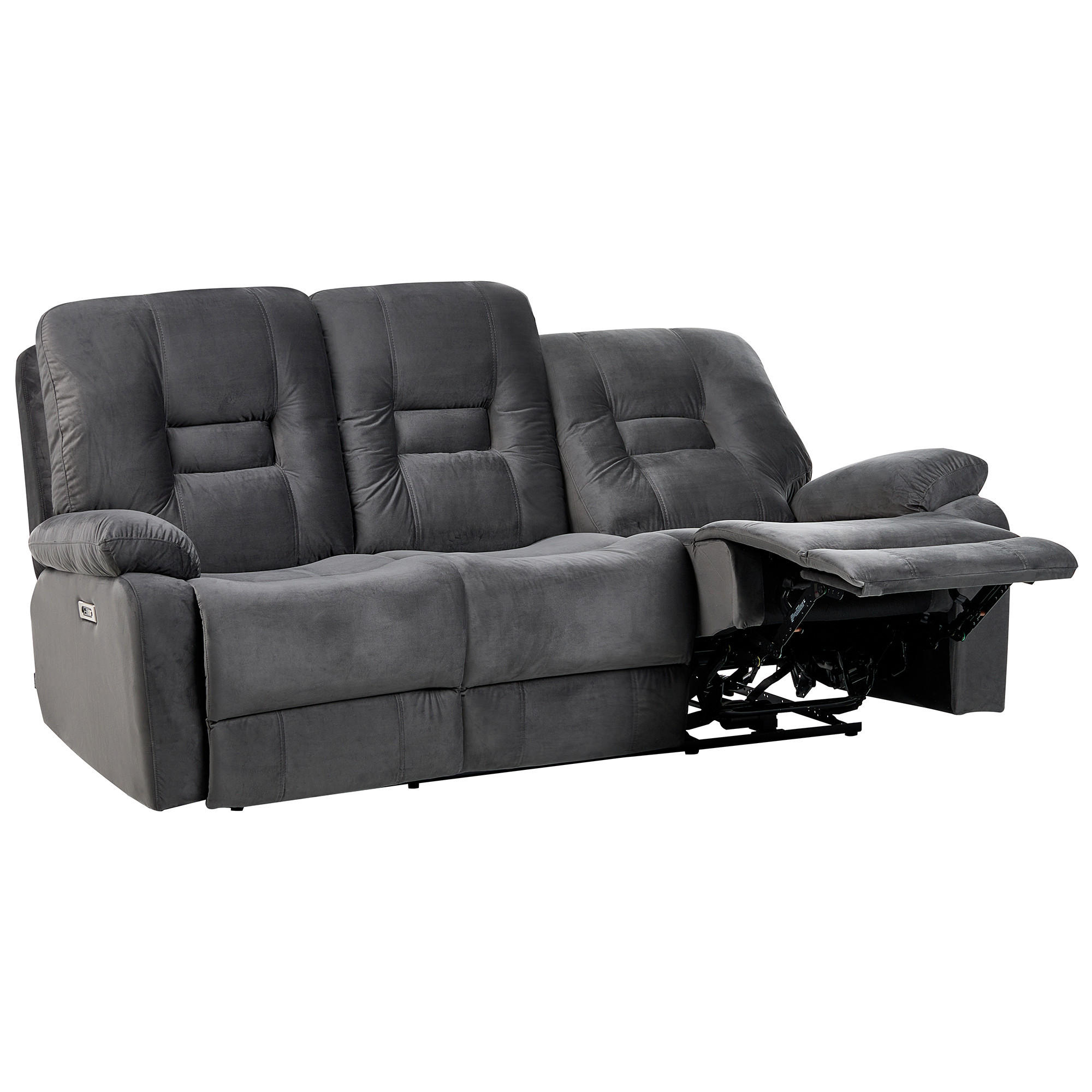 Beliani Sofa Dunkelgrau, Grau 202x101x72 cm