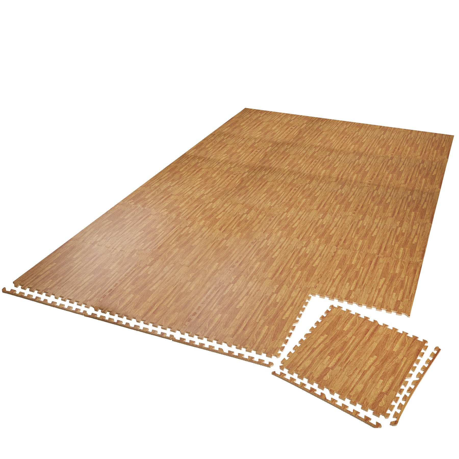SCHUTZMATTENSET ,leichte Reinigung und flexibel erweiterbar,holzdekor - Eiche Artisan, Kunststoff (246/362cm) - tectake