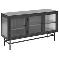 SIDEBOARD Schwarz Devon - Schwarz, Metall (115/64/35cm) - Beliani