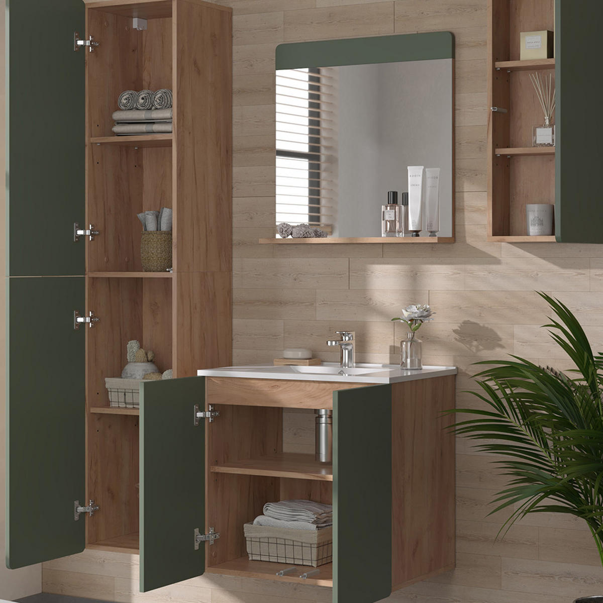 Eichefarben, Holzwerkstoff (61.8/57.8/44.8cm) - Vicco