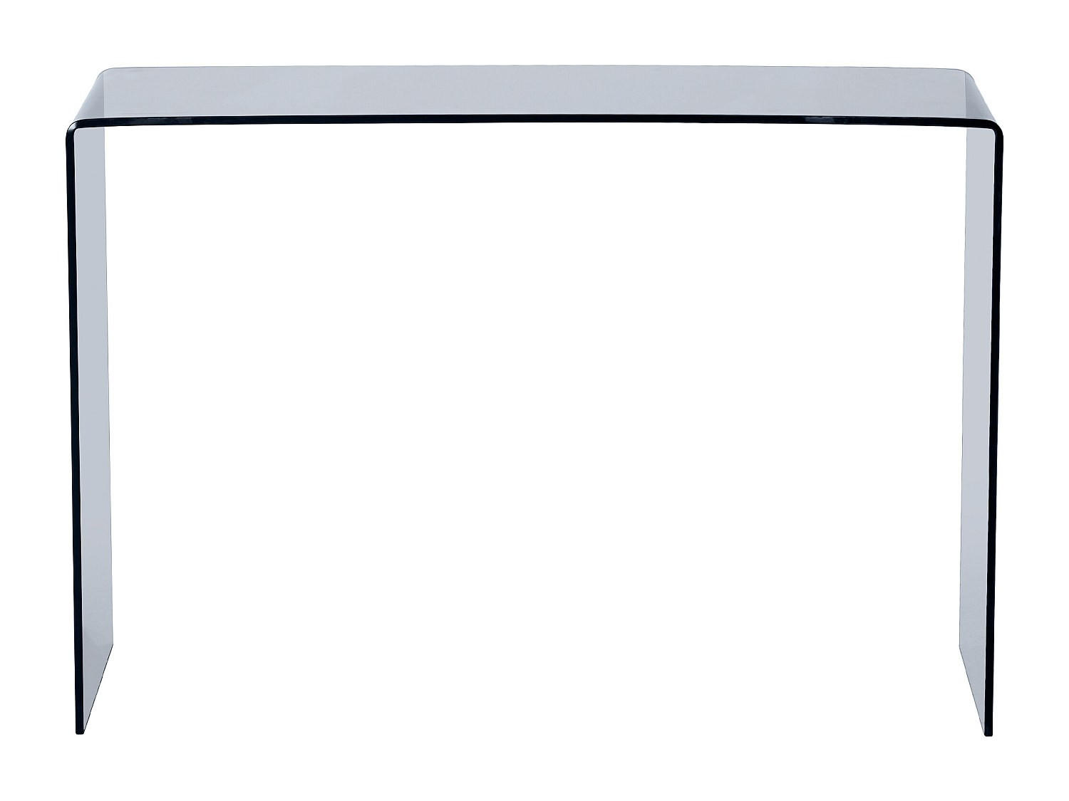 KONSOLENTISCH - 110 cm x 35 cm - Glas - Transparent, Schwarz - ALONZO - Transparent/Schwarz, Glas (35/110/75cm) - Vente-Unique