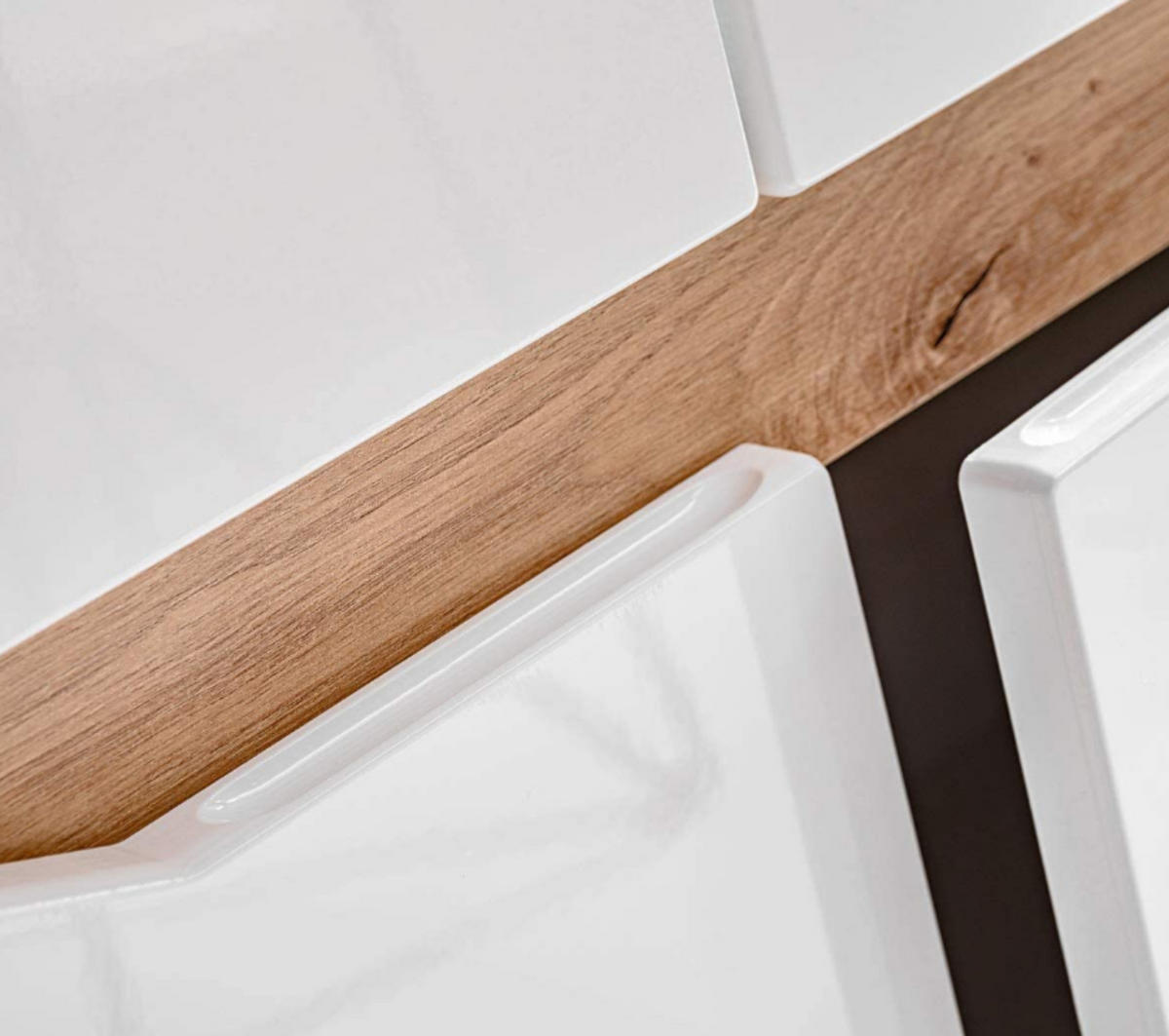 WOHNWAND 188/320/40 - Weiß/Eiche Artisan, Holz/Kunststoff (320/188/40cm) - Abiks Möbel