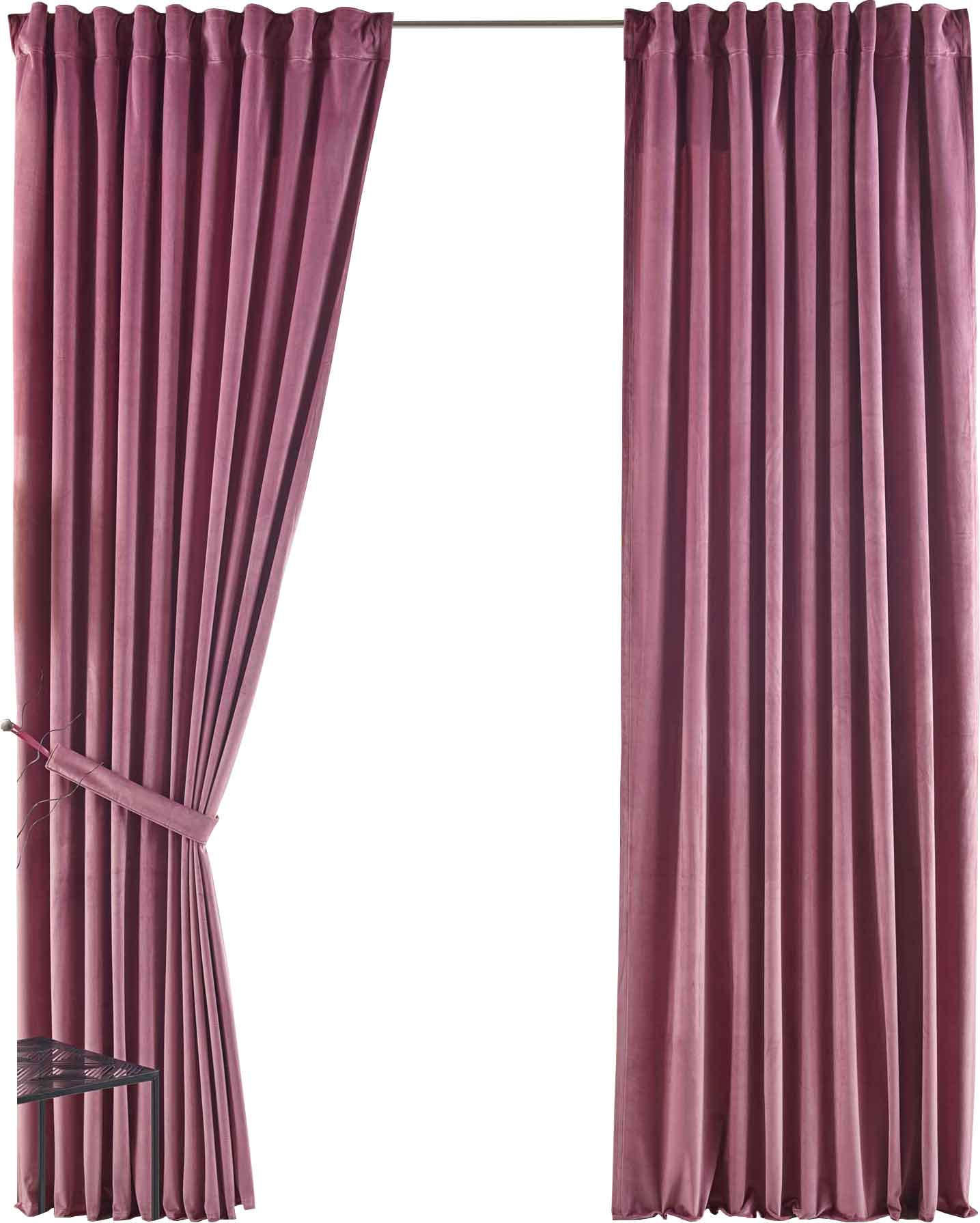 VORHANG 2ER SET MILANO HxB 280x135 cm Altrosa - Rosa, Textil (135/280cm) - Gardinenbox