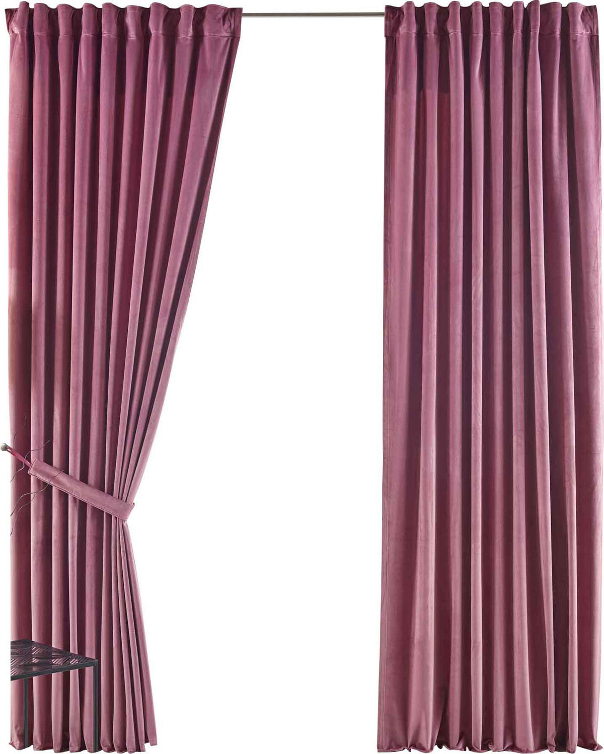 VORHANG 2ER SET MILANO HxB 280x135 cm Altrosa - Rosa, Textil (135/280cm) - Gardinenbox