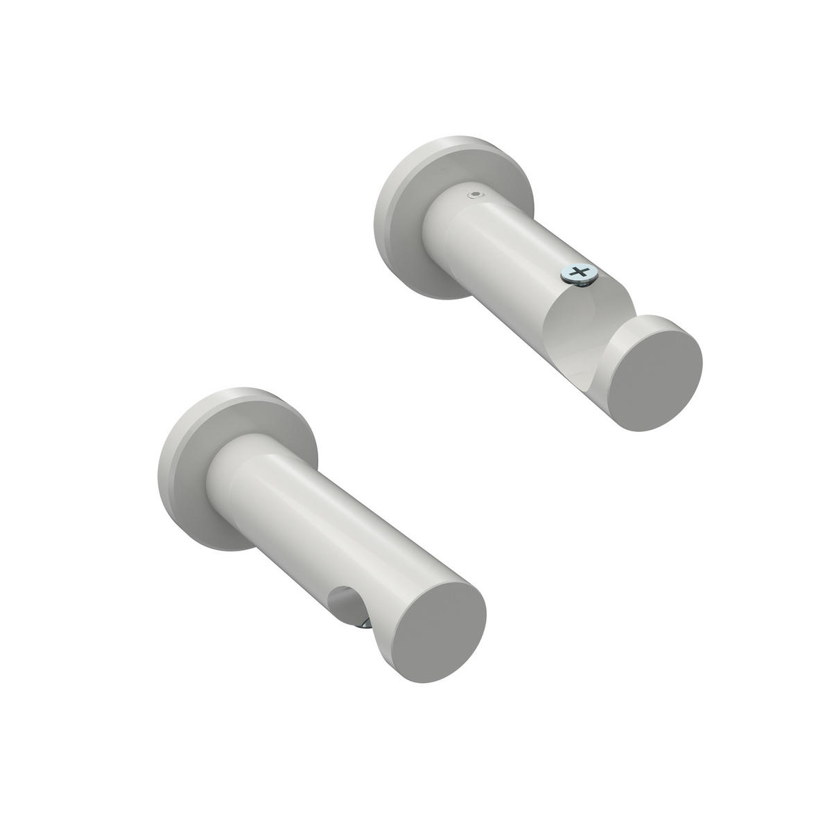 GARDINENSTANGE Platon Santo 200 cm, 1-läufig (ohne Ringe), 20 mm Ø Weiß - Weiß, Metall (200cm) - INTERDECO