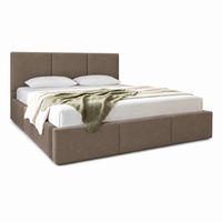 POLSTERBETT mit Stauraum 140x200 cm in Braun - Braun, Holzwerkstoff (140/200cm) - Home Collective