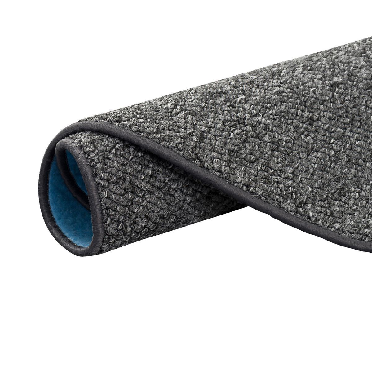 LUXUS WOLL-OPTIK BERBER JUNA MELIERT RUND - Anthrazit, Textil (100/100cm) - Snapstyle