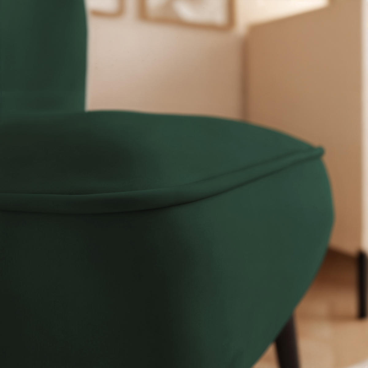 SESSEL DANTE 67/76/76 cm, Samtstoff Grün - Schwarz/Grün, Holz/Textil (67/76/76cm) - Idohome