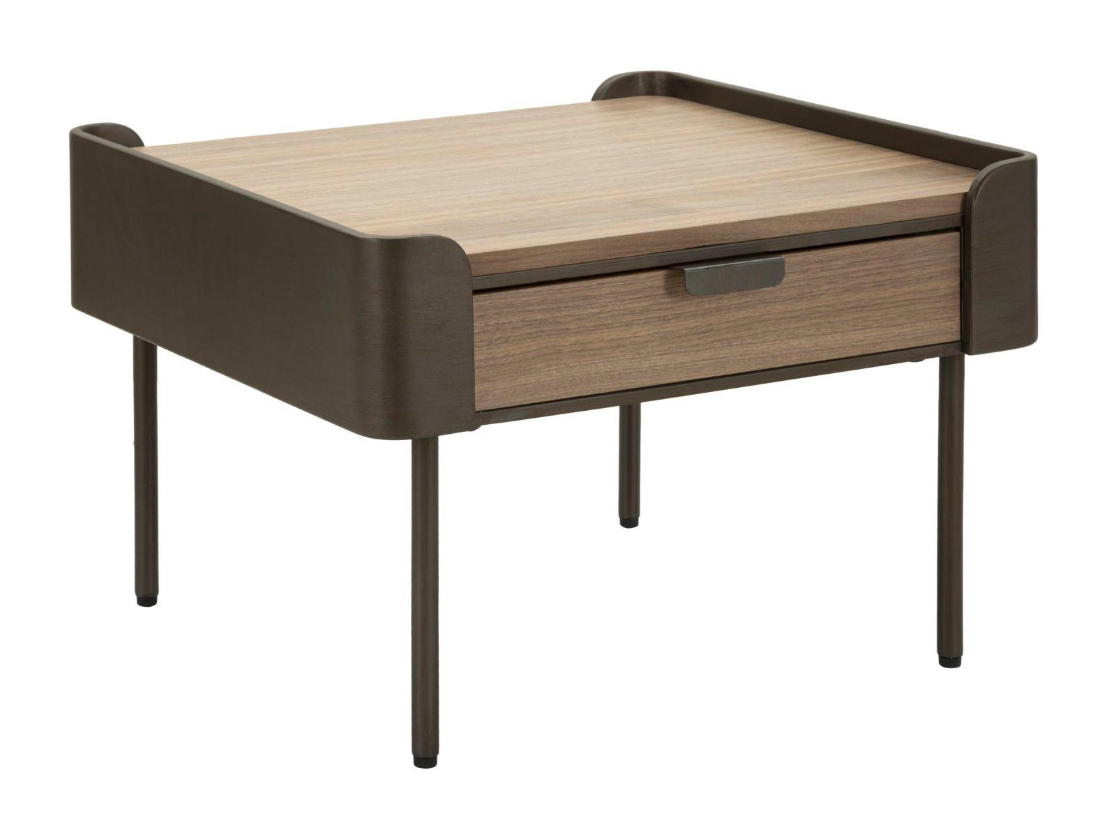 Mauro Ferretti Couchtisch Grau, Braun 60x41x60 cm