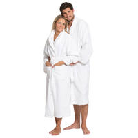 BADEMANTEL, XXL, 50% Polyester, 50% Baumwolle, Weiß - Weiß, Textil (XXLcm) - Zollner