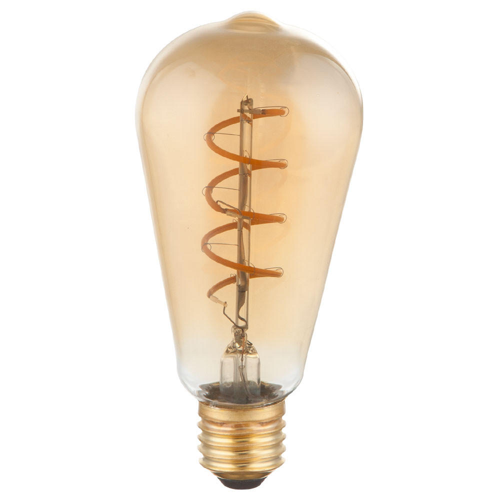 LED FILAMENT LEUCHTMITTEL Orange DUBAN - Orange, Glas (6.4/14cm) - Globo Lighting