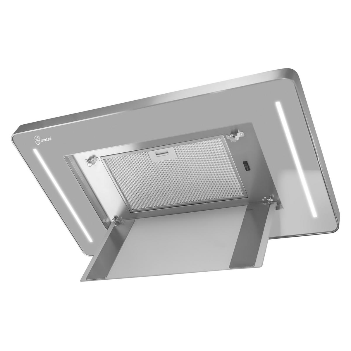 DUNSTABZUGSHAUBE - Edelstahlfarben, Glas/Metall (89.5/17/53cm) - Gurari