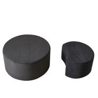 COUCHTISCH 84/28/28 cm 2-teilig schwarz aus Stoff mit rutschfester Unterseite - Schwarz, Holzwerkstoff (127/81/40cm) - OKMYHOME
