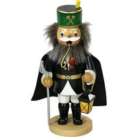 RAUCHFIGUR Bergmann mit Umhang u. Laterne 9/6/17 cm - Schwarz, Holz (6/17/9cm) - Dekoteam24