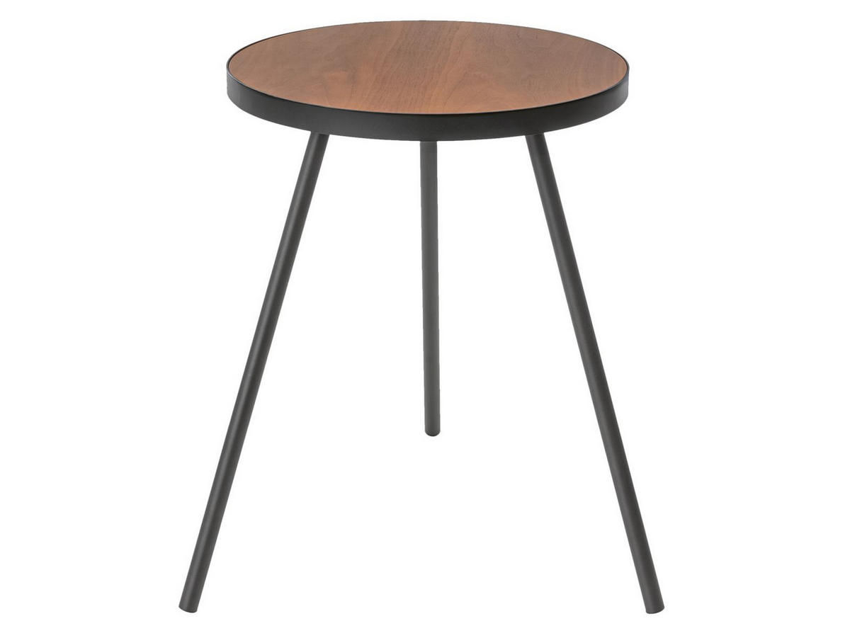 BEISTELLTISCH Tower schwarz 49/50/49 cm rund - Schwarz, Metall (49/49/50cm) - Yamazaki
