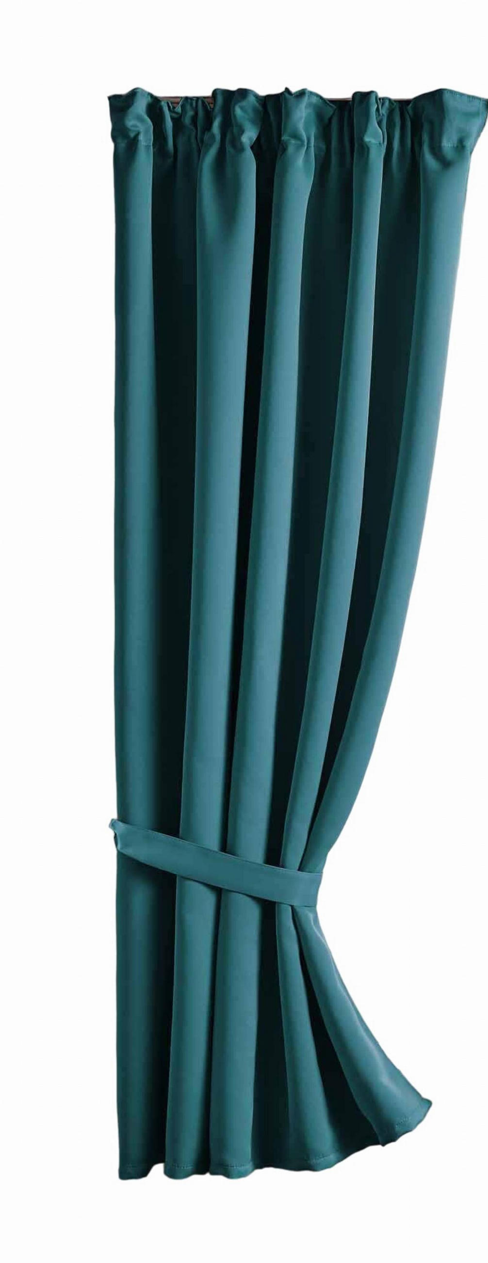 VORHANG »NewYork« HxB 160x140 cm Petrol - Petrol, Textil (140/160cm) - Gardinenbox